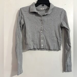Brandy Melville Caroline Button Long Sleeve Top
